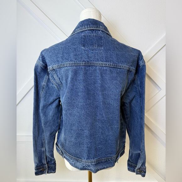 Walter Baker Shawna Dark Denim Jean Jacket Oversized Size XS - Picture 8 of 12